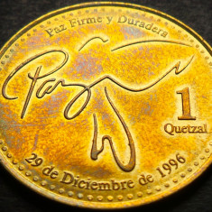 Moneda exotica 1 QUETZAL - GUATEMALA, anul 2021 * cod 2954 = UNC + CAMEO