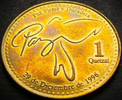 Moneda exotica 1 QUETZAL - GUATEMALA, anul 2021 * cod 2954 = UNC + CAMEO foto