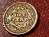 One 1 cent 1841 (v2) USA, aUNC,T=1.597.367,val.ridicata.VOUCHER 200 LEI (DESCR.), America de Nord