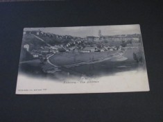 Carte Poștală Vintage Elveția - Fribourg &bdquo;Vedere generală&rdquo;(posibil perioada 1900-1940)