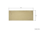 Placa samota refractara 30 x 12 x 2,5 cm pentru sobe si seminee