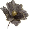Set 5 ornamente pentru bradul de Craciun, stea Poinsettia, 23cm, gri auriu Household NewTrend, Oem
