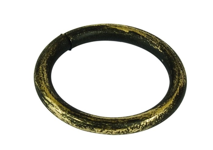 Inel galerie, fier forjat, negru auriu, 16 mm