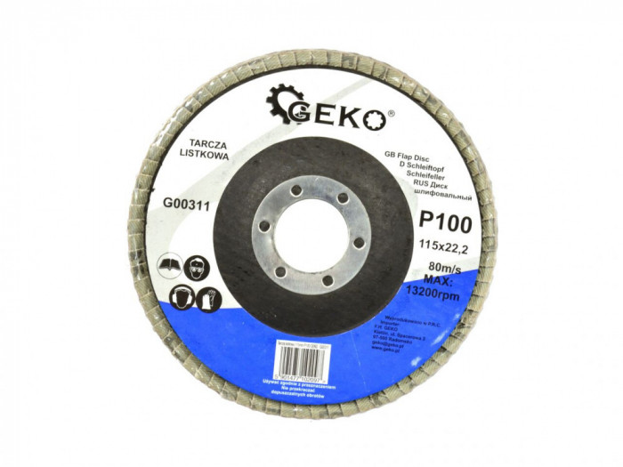 Disc pentru slefuire 115mm P100, Geko G00311