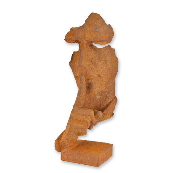 Nu vorbi rău-statueta din fonta ruginie RC-72