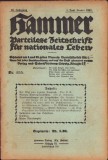 HST Z261 Revista protonazistă Hammer 455/1921