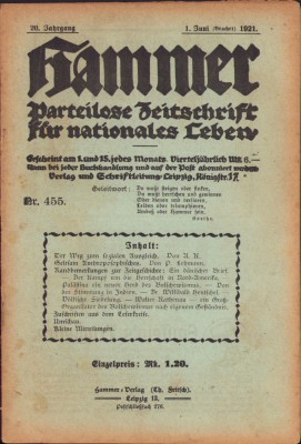 HST Z261 Revista protonazistă Hammer 455/1921 foto