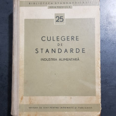 Culegere de standarde. Industria alimentara (1962, editie cartonata)