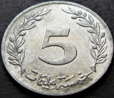 Cumpara ieftin Moneda exotica 5 MILLIEMES - TUNISIA, anul 1983 *cod 2774 = A.UNC, Africa, Aluminiu