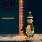 Figurina pinguin decorativa Craciun, LED, 120 cm, tesatura lux GartenMobel Dekor, vidaXL