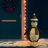 Figurina pinguin decorativa Craciun, LED, 120 cm, tesatura lux GartenMobel Dekor, vidaXL