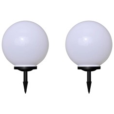 vidaXL Lămpi de exterior pentru alee LED 2 buc. 40 cm, cu țăruș de sol 277117