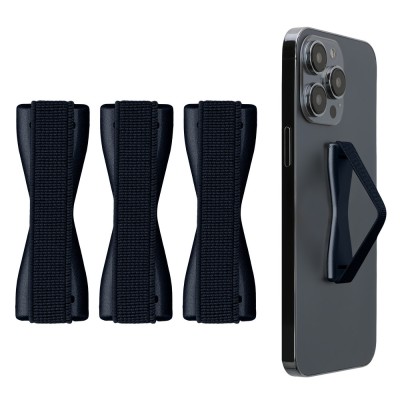 Set 3 Suporti elastici Kwmobile pentru telefoane, Albastru inchis, Plastic, KWM000008OB034C foto
