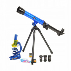 Telescop Astronomic cu Microscop si Accesorii pentru Copii foto