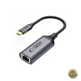 Placa Retea Tech-Protect Ultraboost RJ45 USB-C Negru