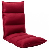 VidaXL Scaun de podea pliabil, roșu vin, material textil