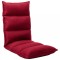 Scaun de podea pliabil, rosu vin, material textil