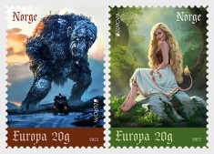 NORVEGIA 2022 EUROPA CEPT Povestiri si Mituri Serie 2 timbre autoadezive MNH** foto