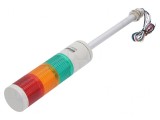 Coloană de semnalizare LED roşu/ambră/verde 24V