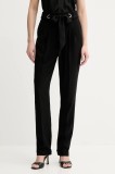 Morgan pantaloni PROBY.F culoarea negru, drept, high waist, PROBY.F
