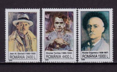 RO 2000 LP 1536 &amp;quot;Autoportretul in pictura rom&amp;quot; , serie , MNH foto