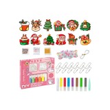 Set de artă cu pictură pe cristale de Crăciun, 12 piese