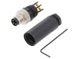 Conector M8 Mufă Tată 3-PIN Filet Exterior