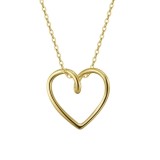 Cumpara ieftin Lantisor argint 925, JW1744, model inima, placat cu aur