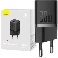 Incarcator retea Baseus, GaN5 Fast Charger 30W, 1 x USB Type-C 5V/3A, negru