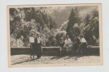 bnk cp Herculane - Muncitori la odihna - carte postala QSL circulata 1965