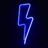 Lampă LED Neon, Fulger, Albastru, USB, 11.5x28cm, Oem