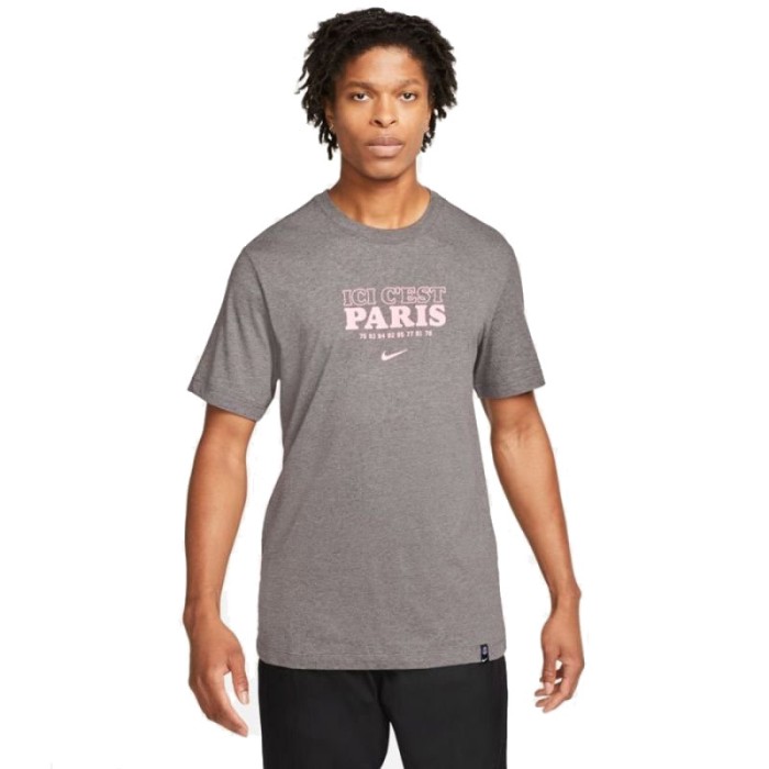 Paris Saint Germain tricou de bărbați Text grey - L