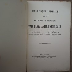 Consideratiuni gen.asupra vaccin.antimicrob.Vaccinarea antituberculoasa-1928 S2.