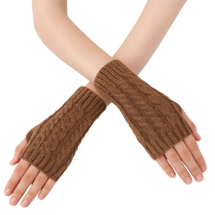 Manusi fara degete tricotate