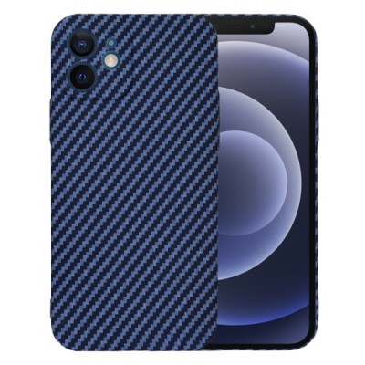 Husa pentru iPhone 12 - Techsuit Carbonite FiberShell - Cyan foto