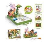 Joc multifunctional asamblare, mozaic, proiectie 24 imagini si desen - In gradina, Oem