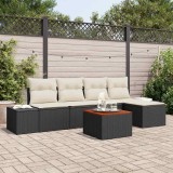 Cumpara ieftin Set de canapele pentru grădină 6 pcs Negru, alb