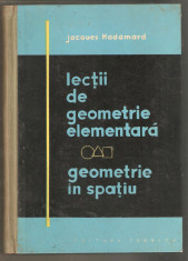 Jacoues Hadamard-Lectii de geometrie elementara-geometrie in spatiu foto