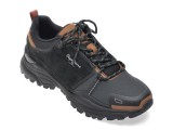 Pantofi sport PEPE JEANS negri, MS60040, din material textil si piele naturala