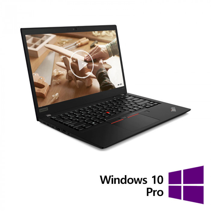 Laptop Refurbished LENOVO ThinkPad T490, Intel Core i5-8265U 1.60 - 3.90GHz, 16GB DDR4, 256GB SSD, 14 Inch Full HD, Webcam + Windows 10 Pro NewTechnol