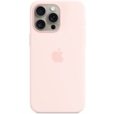 Husa de protectie Apple Silicone Case with MagSafe pentru iPhone 15 Pro Max, Light Pink
