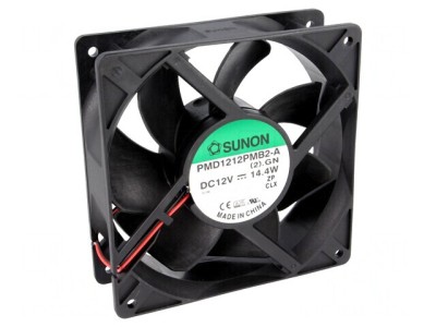 Ventilator axial 12VDC 120x120x38mm 289m3/h 51dBA cu bilă foto