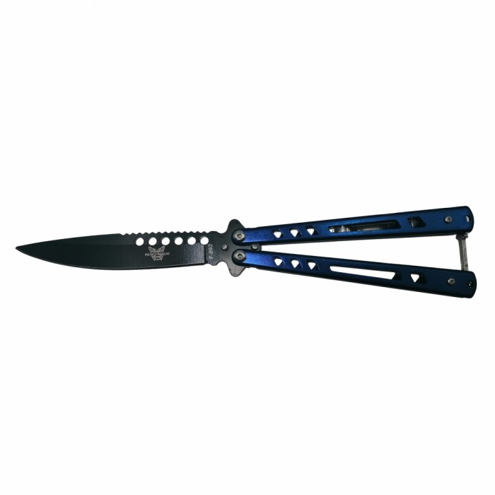 Briceag fluture DEPOX&reg;, Sea Blade, otel inoxidabil, albastru, 22 cm