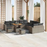 VidaXL Set de canapele pentru grădină 13 pcs Gri 80 x 80 x 71 cm