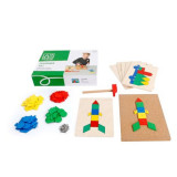 Joc Educativ de constructii cu ciocan si cuie Forme Geometrice, Toys For Life