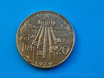 20 Lire 1979 San Marino-AUNC-RAR-in realitate arata bine! foto