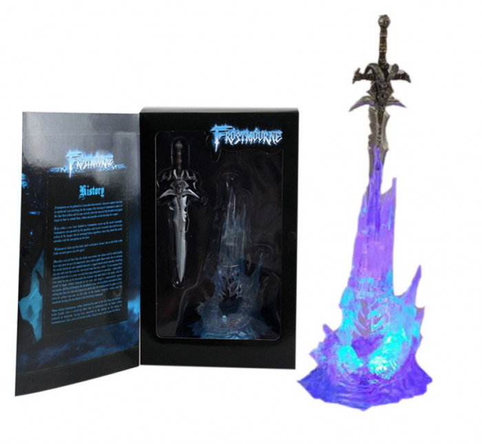 World of Warcraft Wow Arthas Frostmourne lumineaza 28 cm