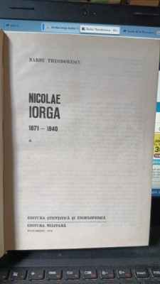 Nicolae Iorga (1871-1940) - Barbu Theodorescu foto