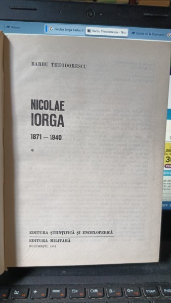 Nicolae Iorga (1871-1940) - Barbu Theodorescu
