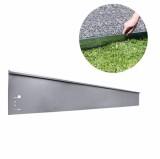 Piesă de capăt de margine de gazon 13,5 cm x 113 cm, culoare: fără culoare